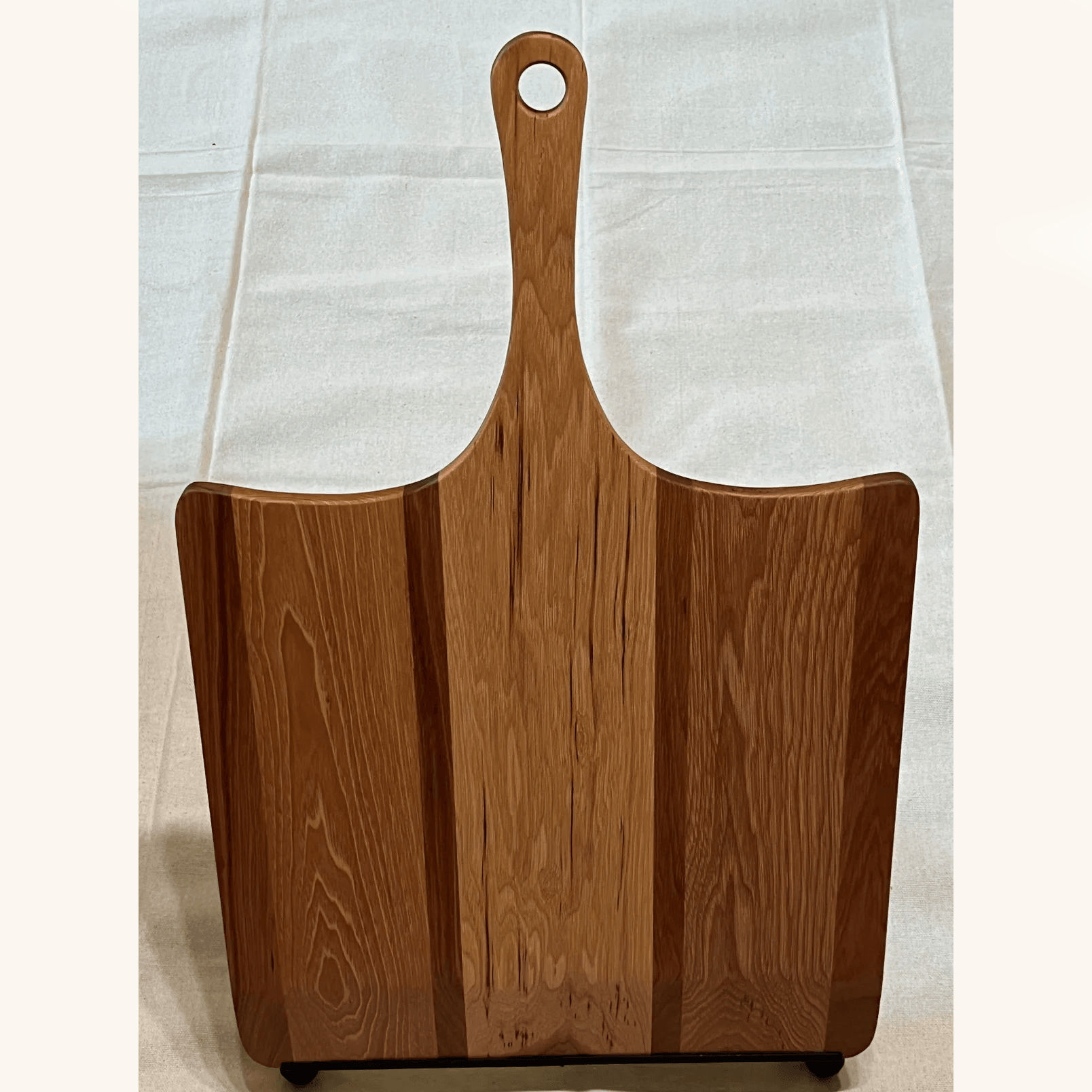 15.5" Large Solid Oak Pizza Peel with Stripes Backwoods Creations LLC