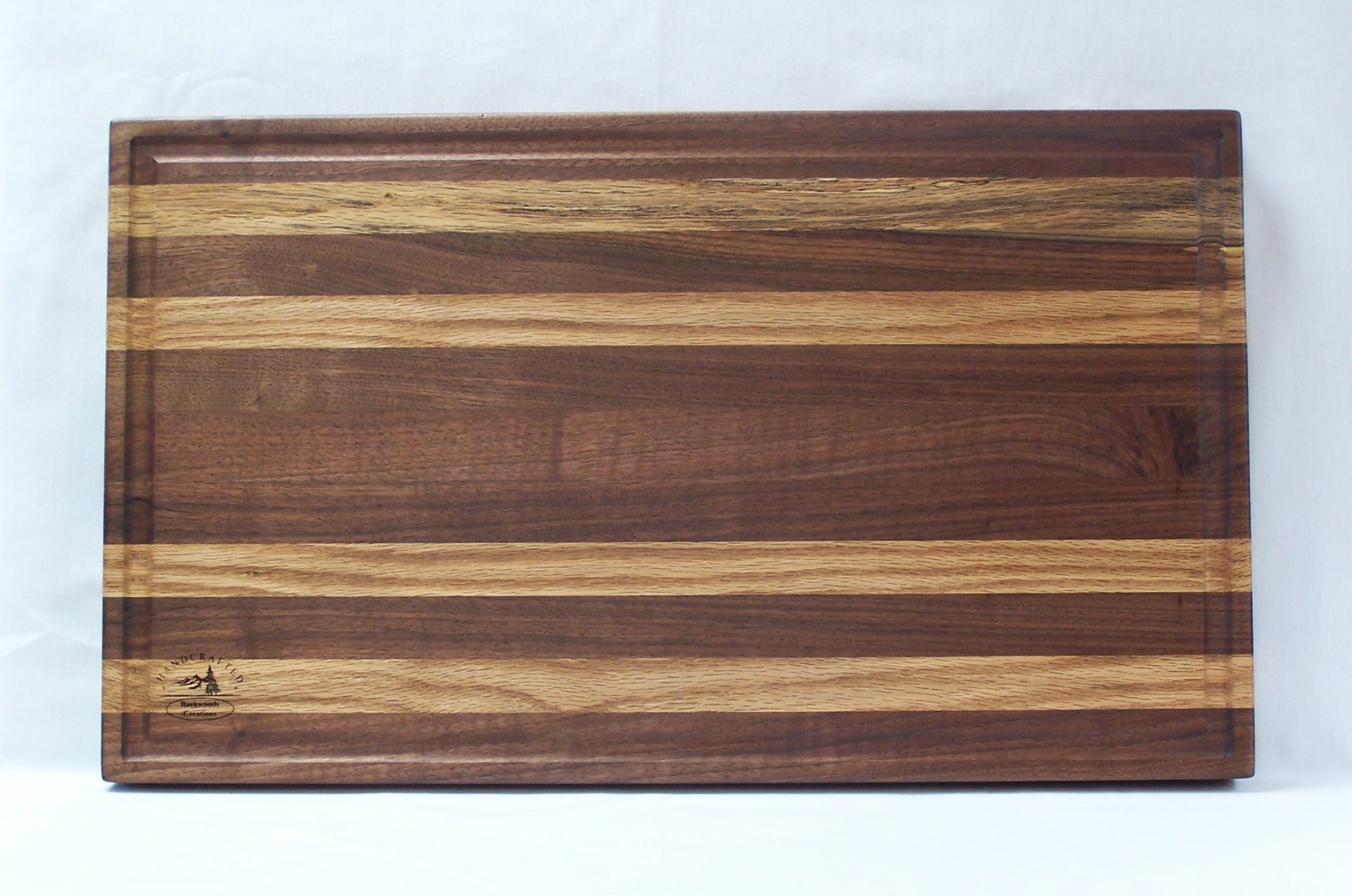 Solid Walnut and White Oak Engraved Reversable Brisket Board