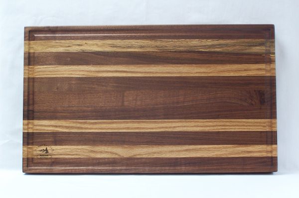 Solid Walnut and White Oak Engraved Reversable Brisket Board - Image 2