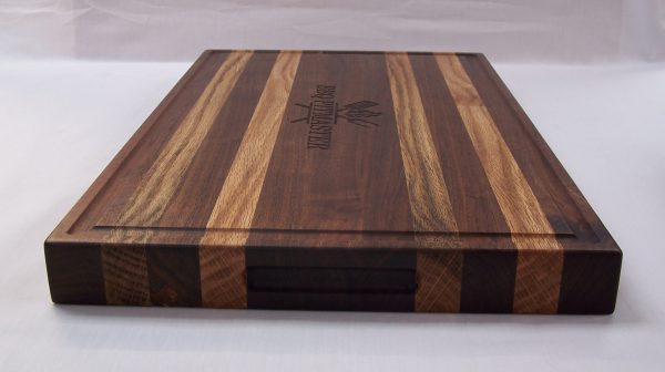 Solid Walnut and White Oak Engraved Reversable Brisket Board - Image 3