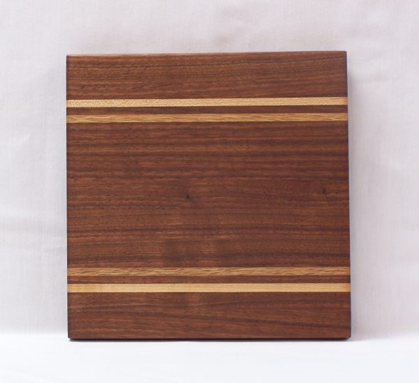 Quad Stripe Walnut Cutting Board with Handles