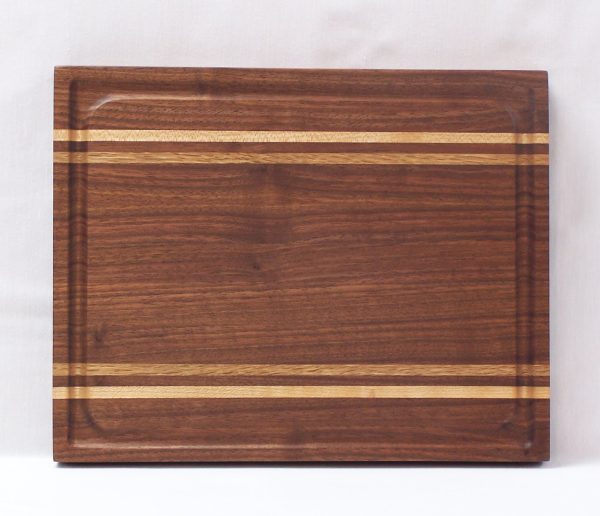 Quad Stripe Cutting Board with Juice Groove and Handles