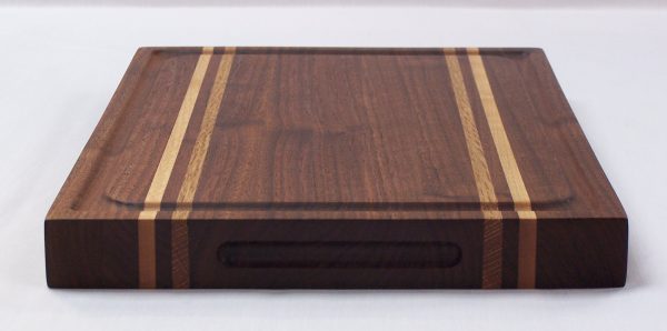 Quad Stripe Cutting Board with Juice Groove and Handles - Image 3