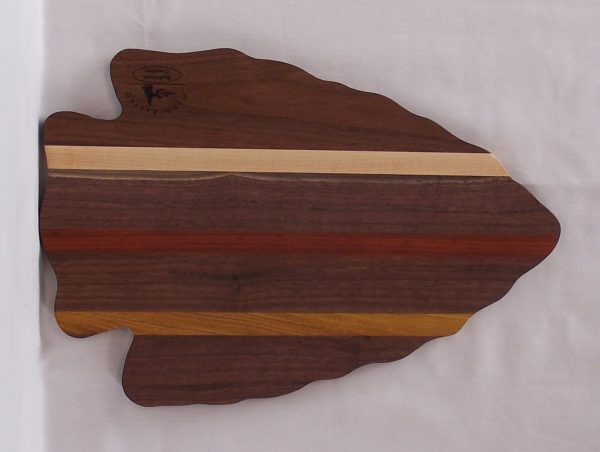 Arrowhead Charcuterie Board - Red, White, and Yellow Stripes - Image 2