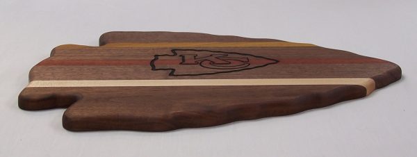 Arrowhead Charcuterie Board - Red, White, and Yellow Stripes - Image 3