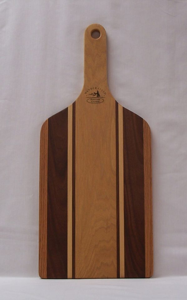 Charcuterie Board - Oak with Walnut and Maple Stripes