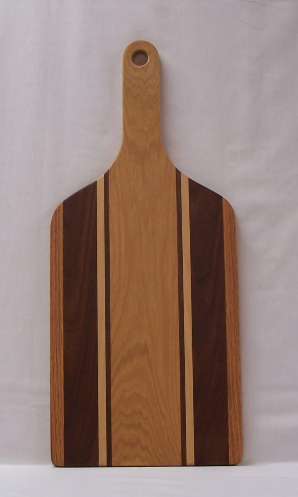 Charcuterie Board - Oak with Walnut and Maple Stripes - Image 2