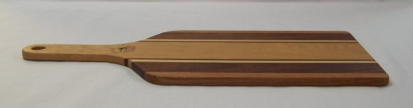 Charcuterie Board - Oak with Walnut and Maple Stripes - Image 3