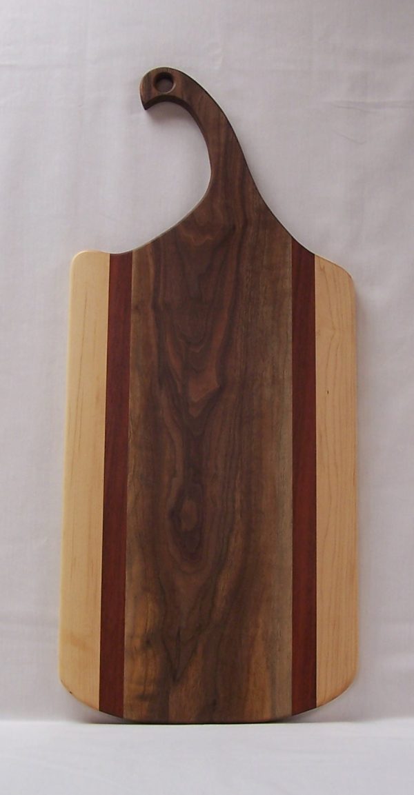 Large Charcuterie Board - Walnut with Hard Maple and Padauk - Image 2