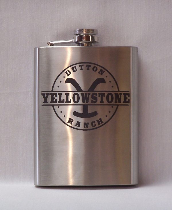 Laser Engraved Stainless Steel Flask with funnel - Image 4