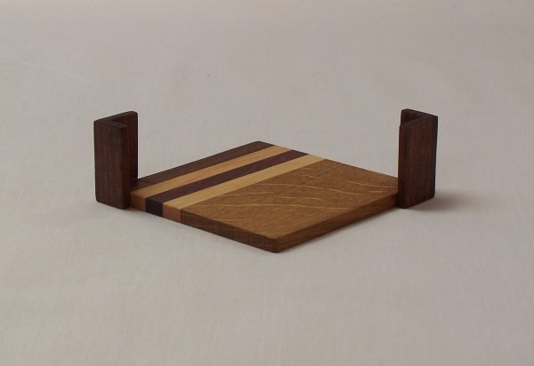 Solid Hardwood Coasters with Stand - Image 3